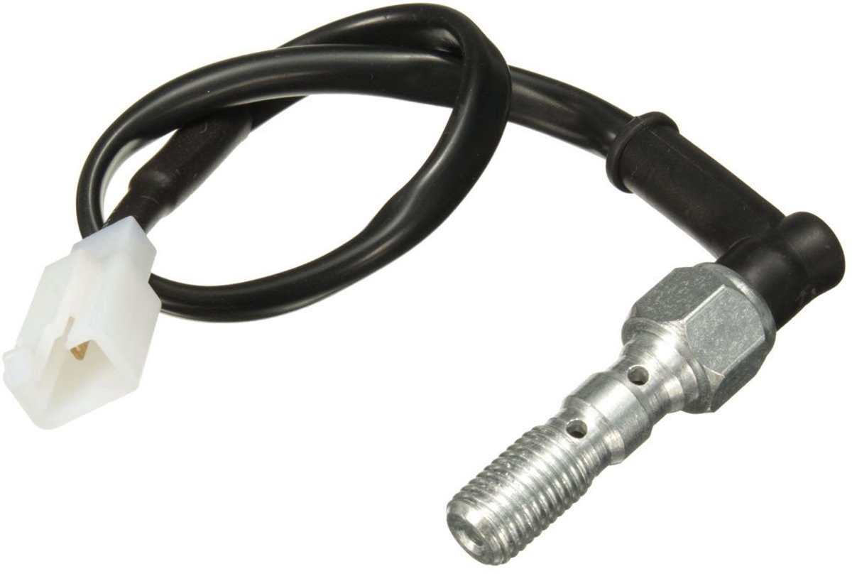 Byshayne - Motorcycle Hydraulic Double Banjo Bolt - Brake Pressure Light Switch - Zwart/Zilver - M10 x 1.25mm - Geschikt voor HONDA/YAMAHA/KAWASAKI