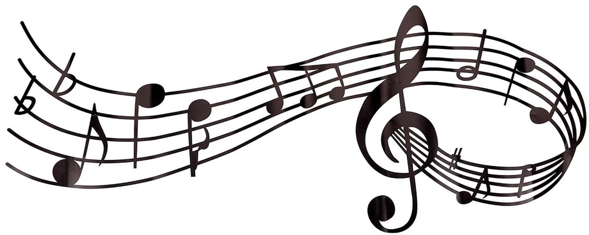 Allecto - Muzieknoot muurstickers - Vinyl muursticker - Esthetische muurdecoratie - Zwart - Muurkunst - Decoratie voor thuis en school