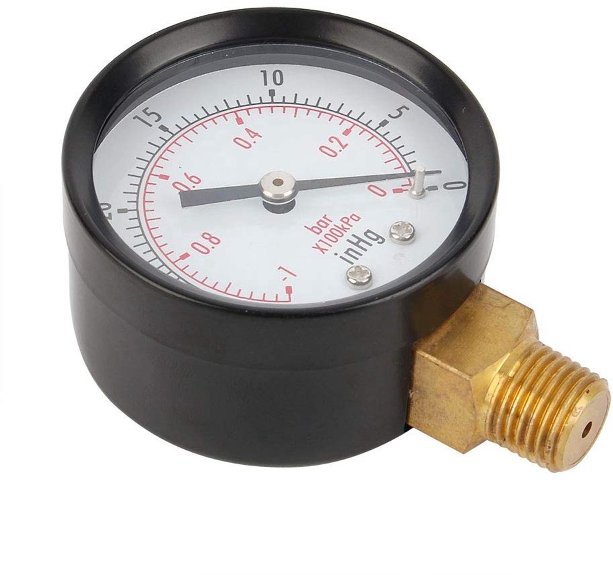 Yctze Vacuum Meter 2" - Vacuummeter voor olie en gas - 1/4" NPT ondermontage