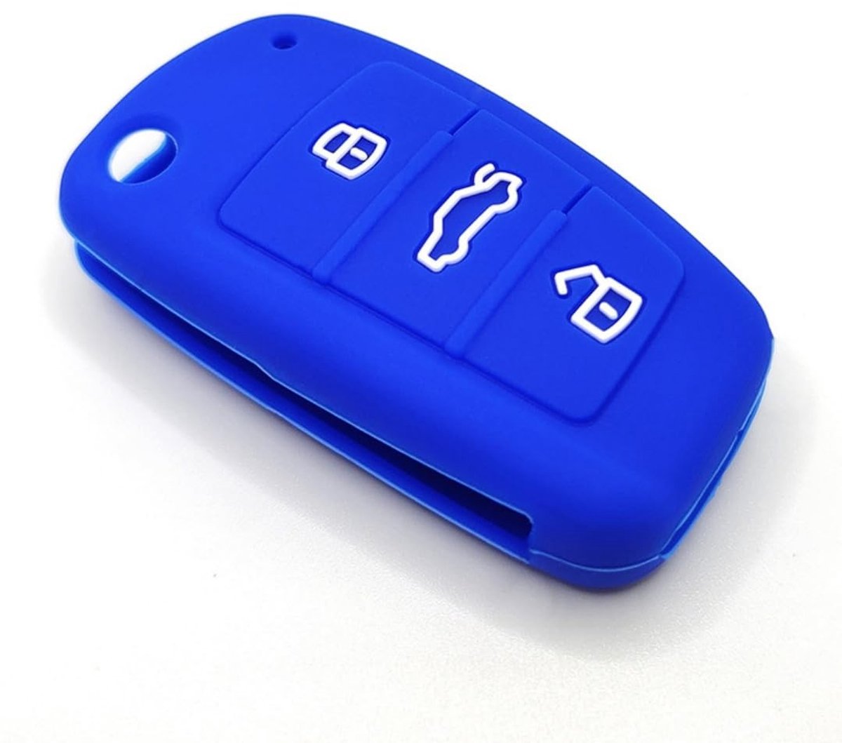 Allecto - Silicone Sleutelhanger Beschermhoes - Auto Sleutel Hoes - Flexibel en Wasbaar - Blauw - Sleutelbescherming - Geschikt voor Audi Modellen ...