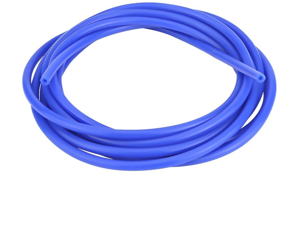 Allecto - Siliconen Vacuümslang 4 Mm - 5 Meter Slang Pijp - Blauw - Slijtvastheid en Elasticiteit - Universale Vervanging Vacuümslangen - Geschikt ...