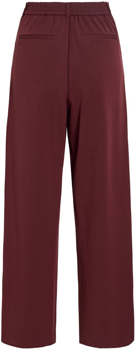 Vila bordeaux dames broek   Wide leg fit   Steekzakken   Elastische boord   High waist Bordeaux 42
