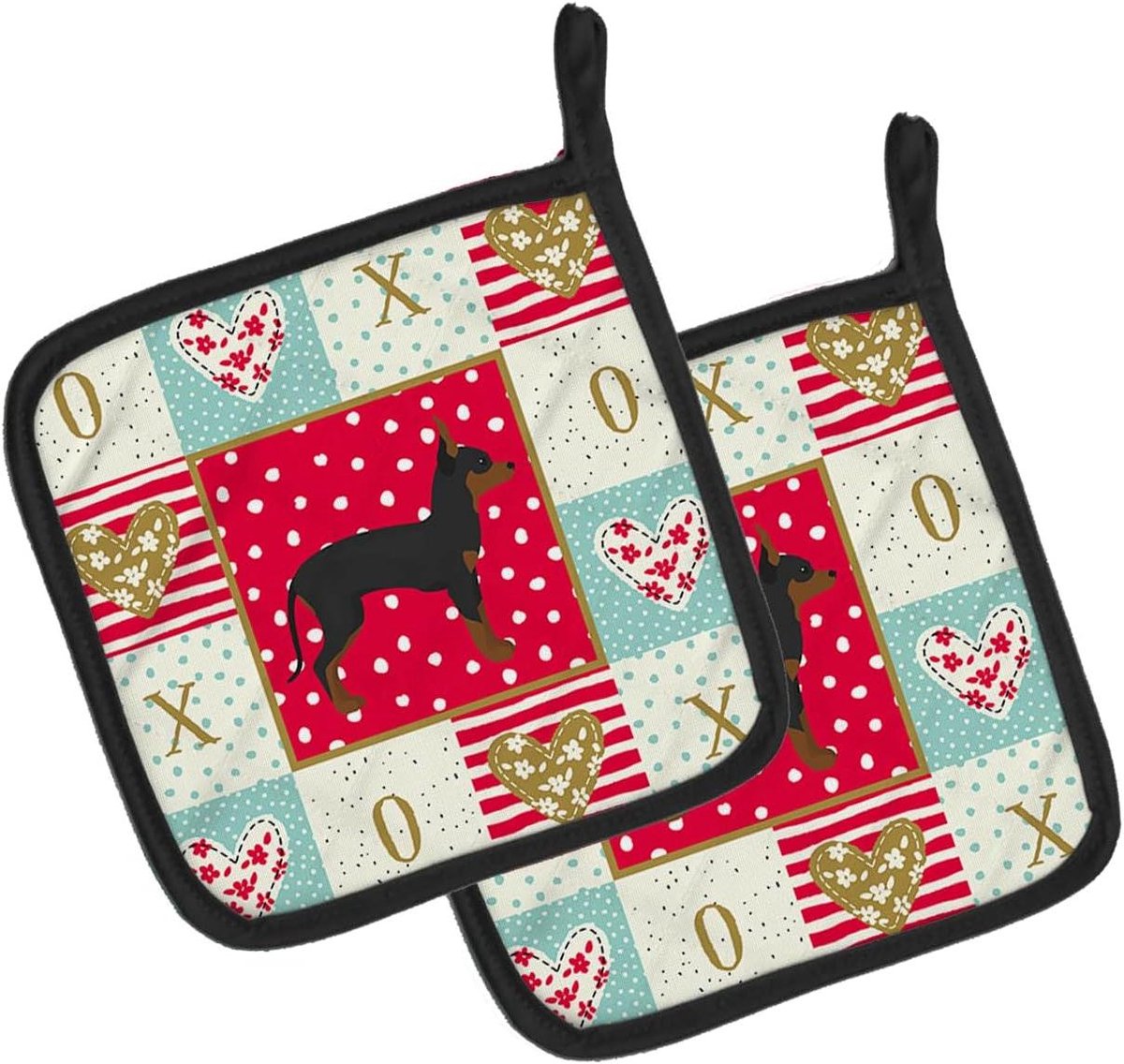 Pannenlappen - Keuken handschoenen - Keuken bescherming - Hittebestendige lagen - 7 1/2 inch - Meerkleurig