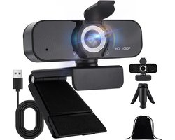 HD Webcam – Laptop Camera – Videogesprekken – Full HD 1080P – 360 Graden – Zwart