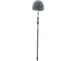 Ragebol Uitschuifbaar - Stoffer Plumeau - Hoge Plekken Stofvrij - Telescoopsteel 175cm - 175 cm - Grijs van Ragebol — afbeelding 2