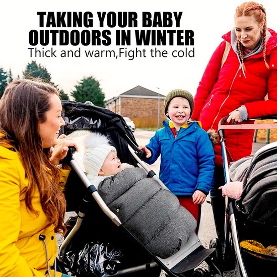 Baby Voetzak - Kinderwagen deken - Warmte buiten - Dubbellaags verdikt - 100 cm - Donkergrijs — afbeelding 3