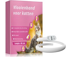 Teken- en Vlooienband voor Kat 38 cm – Anti Vlooienband tegen Teken & Vlooien – Waterbestendige Kattenhalsband met Langdurige Bescherming – 2 Stuks