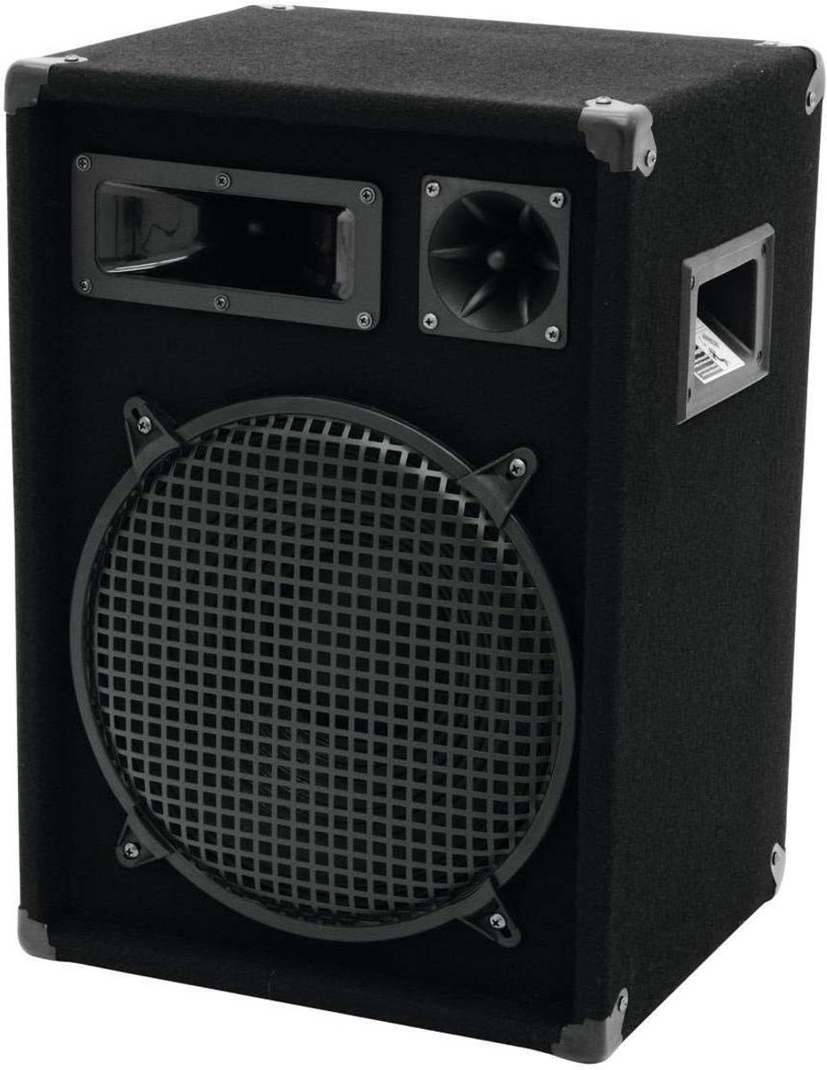 Full-range box - Party box - Muziek afspelen - Robuuste behuizing - 30 cm woofer - Zwart