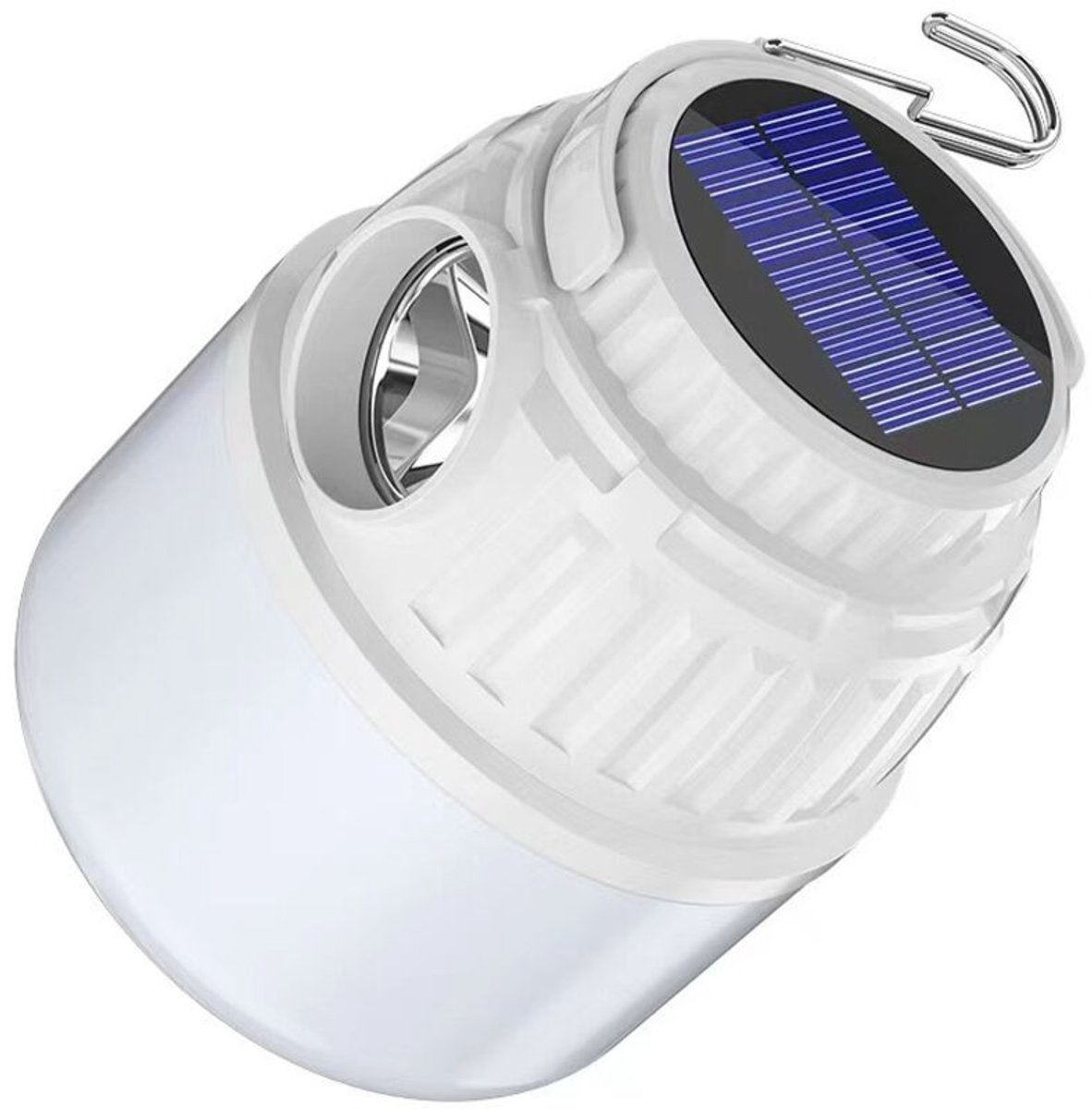 LED-kampeerlamp, oplaadbare Type-C-kampeerlamp op zonne-energie, 4 helderheidsstanden, draagbare waterdichte kampeerlamp, geschikt voor kamperen, vissen, wandelen en noodgevallen.