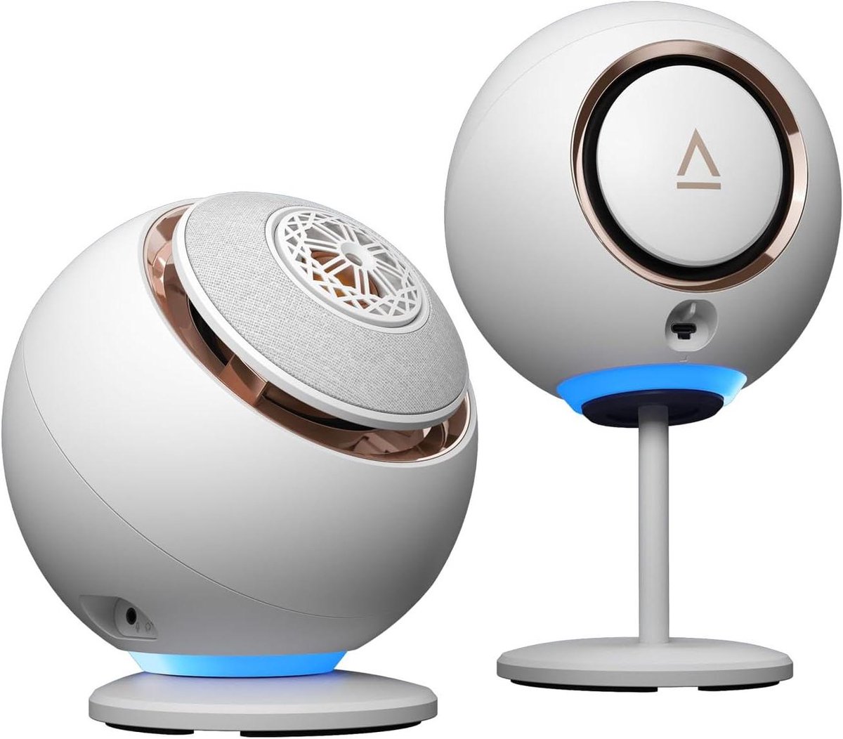 Premium Luidspreker - Desktop Audio - Muziek Luisteren - Coaxiaal Ontwerp - 30W RMS - Wit