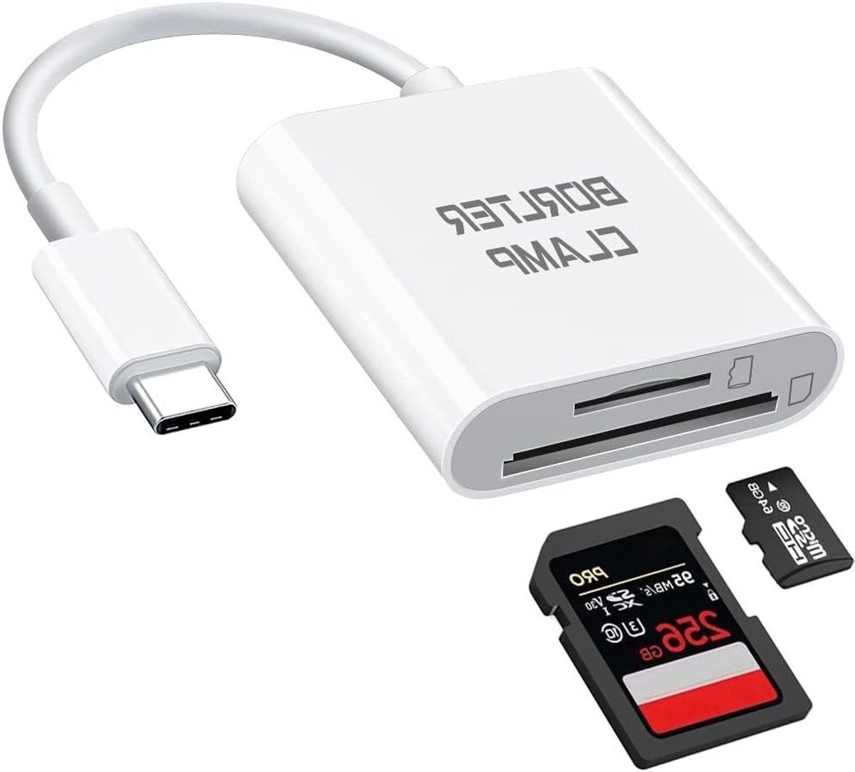 SD/Micro SD Kaartlezer voor USB C - Geschikt voor MacBook, Laptops, Tablets en Smartphones, Snelle Gegevensoverdracht en Compact Ontwerp