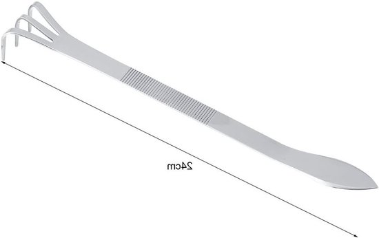 Tuinhark Stevige Roestvrijstalen Behuizing - Tuingereedschapset - Tuingereedschap Kind - Tuinhark met Steel - 3 Tanden - Ergonomische Grip — afbeelding 2