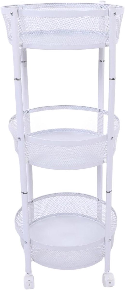 Opvouwbare Gereedschapswagen - Opbergwagen Keuken - Keuken Organiseren - 3 Lagen Mesh - 88 x 27.5 x 35 cm