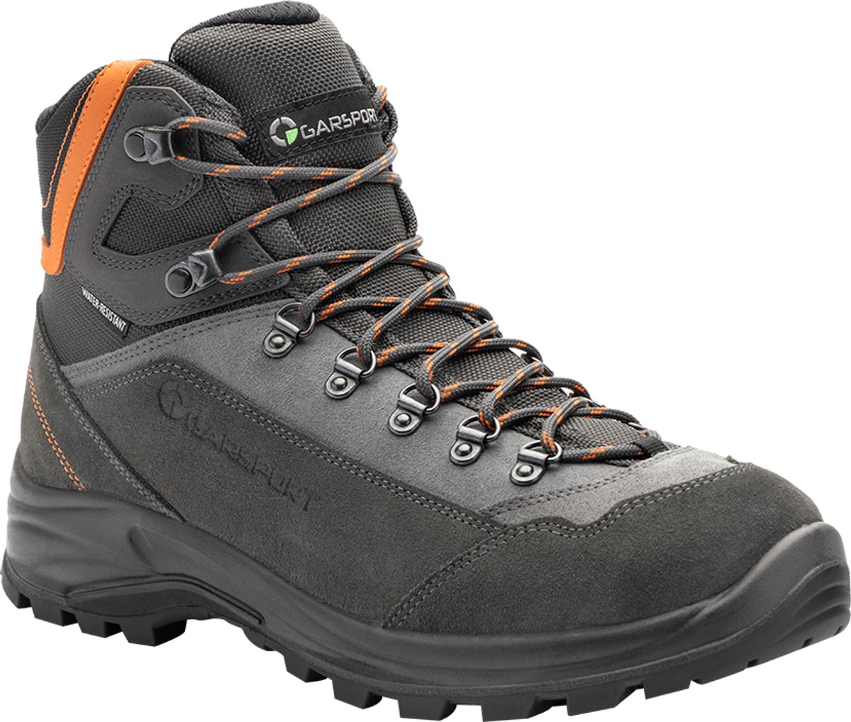 Garsport teide mid wp hiking boots antracite/orange wateproof suède