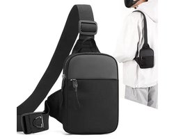 Schoudertas - Schoudertas Heren - Crossbody Schoudertas - Crossbody Bag Heren - Schoudertas Mannen - Telefoontasje - Zwart