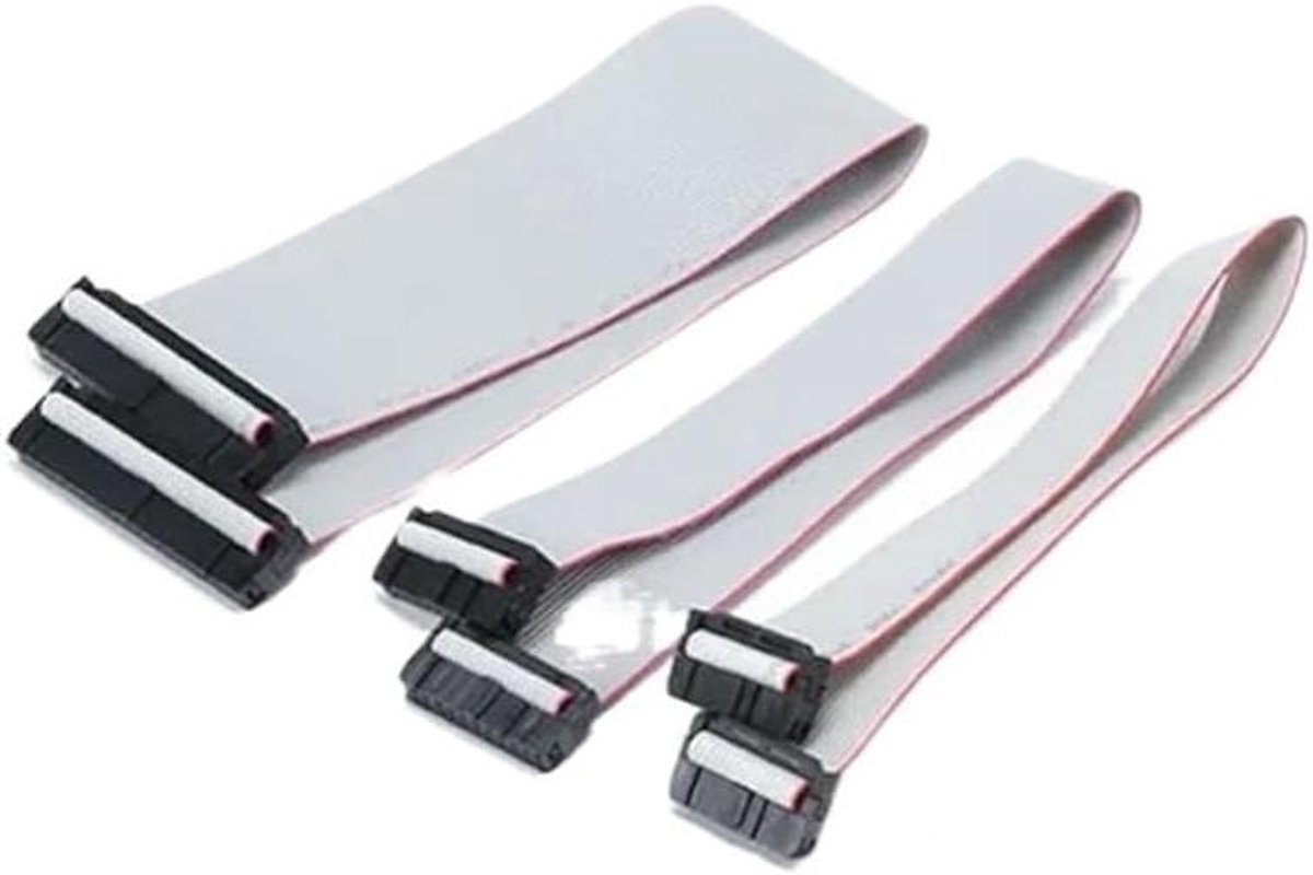 Platte lintkabel - IDC kabel - Elektronica verbinden - Ruimtebesparend ontwerp - 30 cm - Grijs