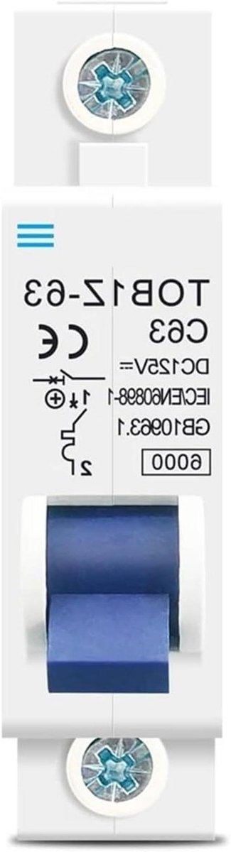 Stroomonderbreker MCB - Veiligheidsschakelaar - Elektrische Beveiliging - Miniatuur Ontwerp - 16 Ampère - Grijs