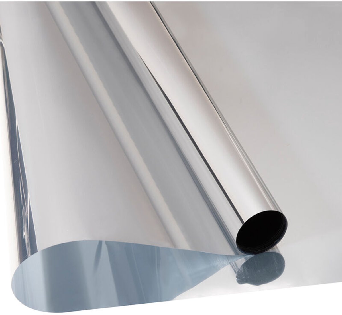 44,5 x 200 cm, zilver, privacyfolie, raamfolie geschikt voor eenrichtingszicht, zonwering, UV-bescherming, warmte-isolatie, verduisterende raamfolie, zelfklevend.