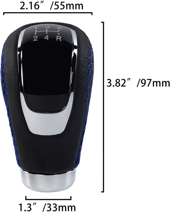 Versnellingspook Knop - Handgeschakeld - Rijervaring Verbeteren - Universele Pasvorm - 5/6 Versnellingen - Blauw — afbeelding 3