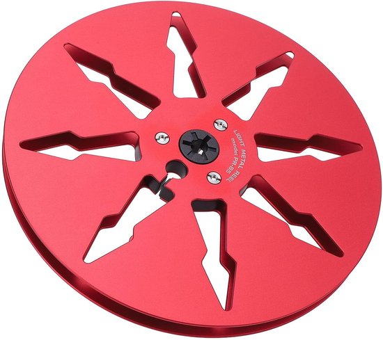 Lege Tapespoel - Open Haspel Geluidsband Spoel - Muziek Opnemen - Aluminiumlegering - 7 Inch - Rood — afbeelding 4