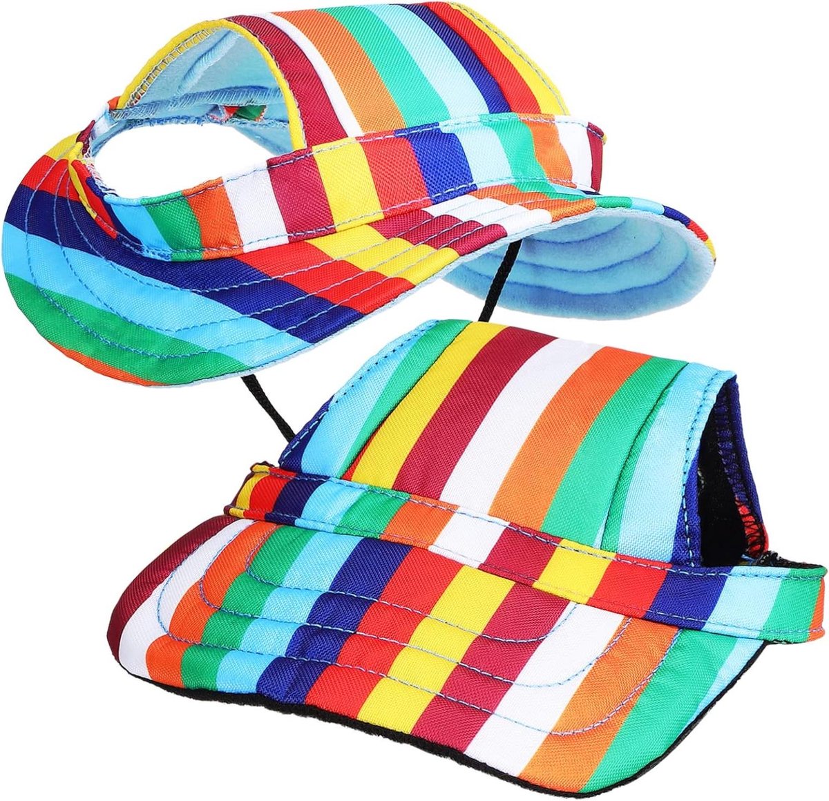 Honden Hoeden - Pet Petten - Zon Bescherming - Verstelbare Kinband - 2 Stuks - Diverse Kleuren