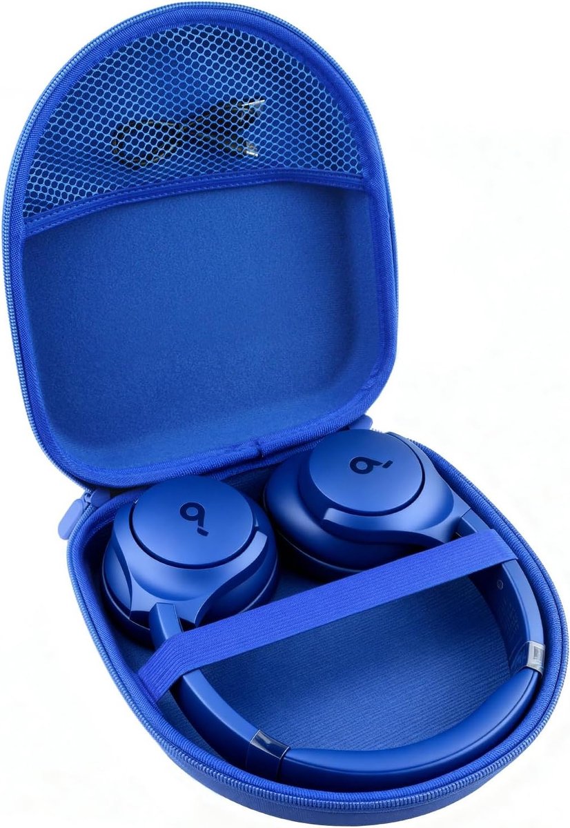 Duurzame Hard Case voor Draadloze Noise Cancelling Hoofdtelefoons - Bescherming en Opbergruimte (Blauw)