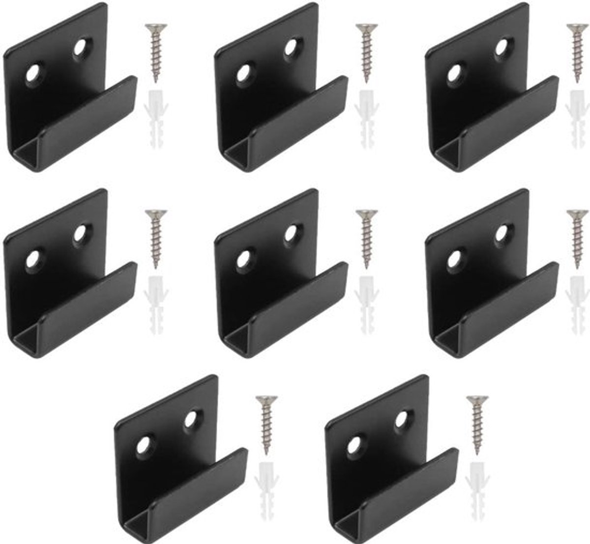 Allecto - Heavy Duty U Beugel - Robuuste Spiegel Haak - Zwart