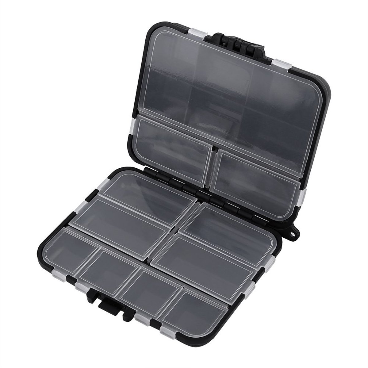 Dailygoods- Visdoos 26 Compartimenten - Duurzaam - Lichtgewicht - Transparante Deksel - Verstelbare Compartimenten - Beveiligingsslot - Hengelbox