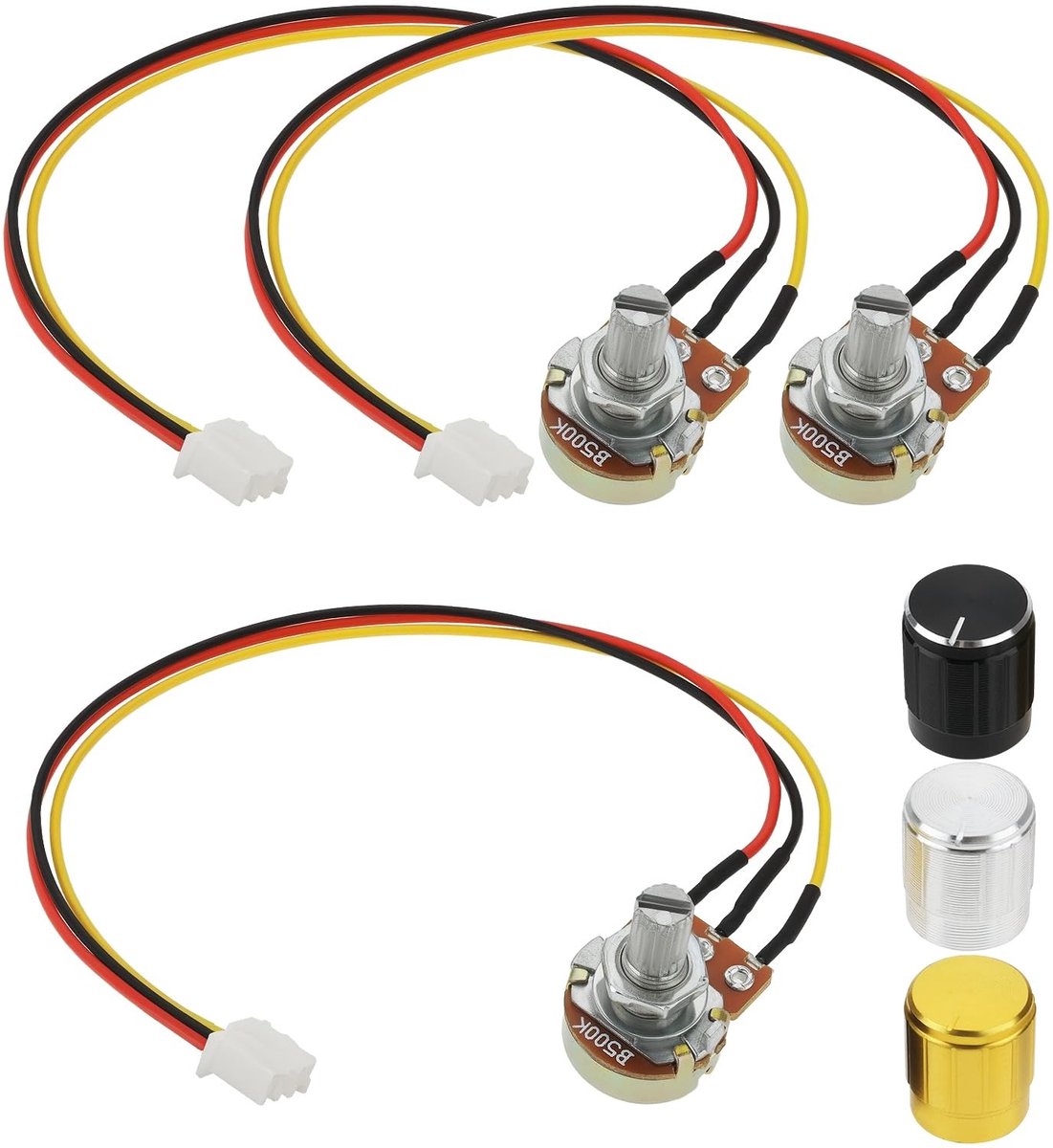 Dailygoods - 6 Stuks Enkele Lineaire Potentiometers voor Elektronische Projecten