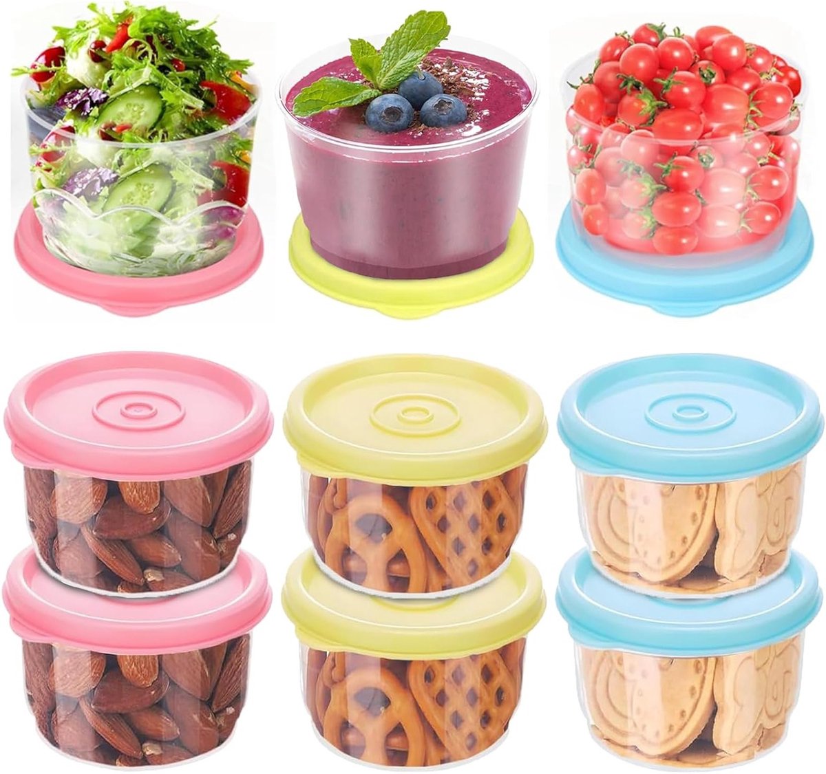 Luchtdichte voedselcontainer van 160 ml, lekbestendig en herbruikbaar voor yoghurt, sauzen en specerijen