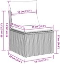 Afmetingen rotan stoel: 62 cm breed, 55 cm diep, 85 cm hoog.