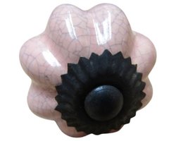 Pink Ceramic Pumpkin Cabinet Knob 40mm