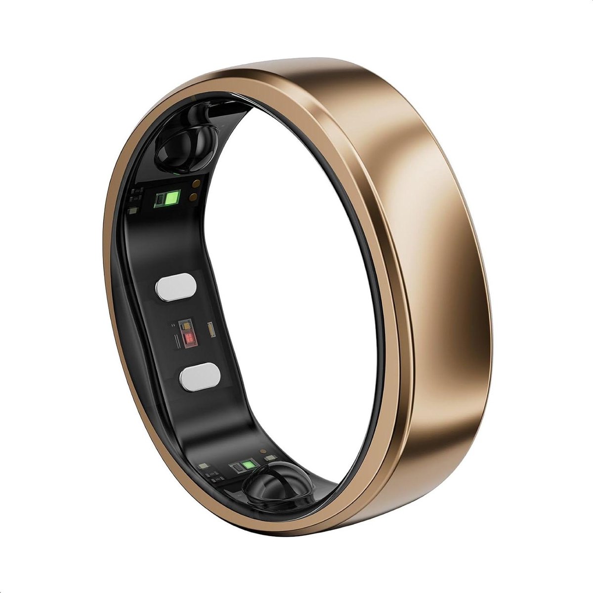 Slimme Ring - Gezondheids Tracker - Welzijn Monitoren - AI Aangedreven Inzichten - 10 Dagen Batterij - Dune Goud