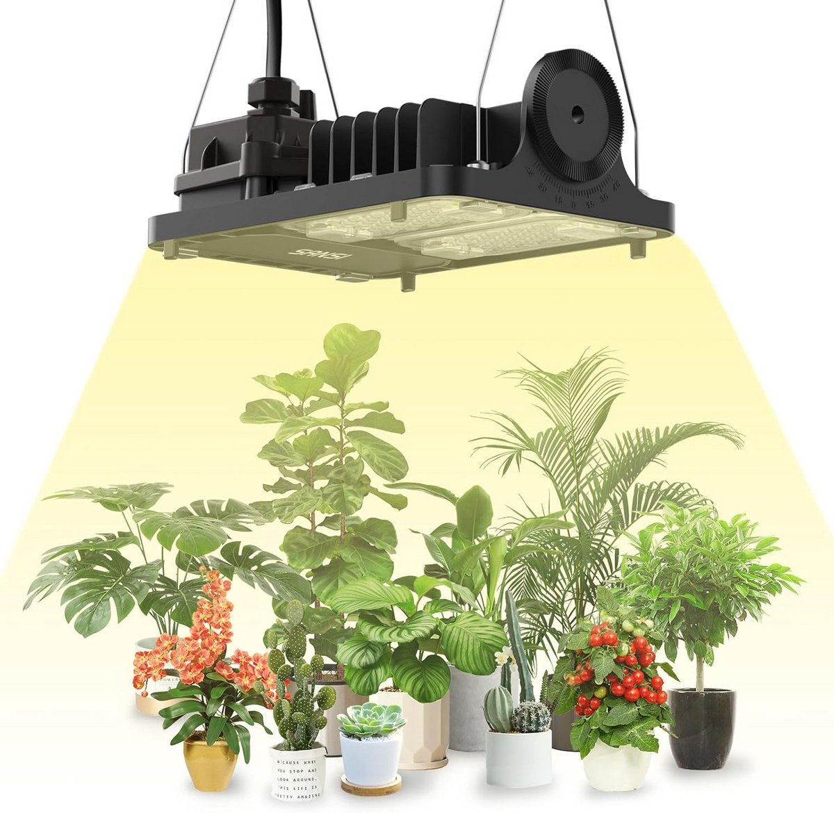 LED Plantlamp - Groeilamp Binnen - Planten Kweken - Volledig Spectrum - 70 Watt - Zwart
