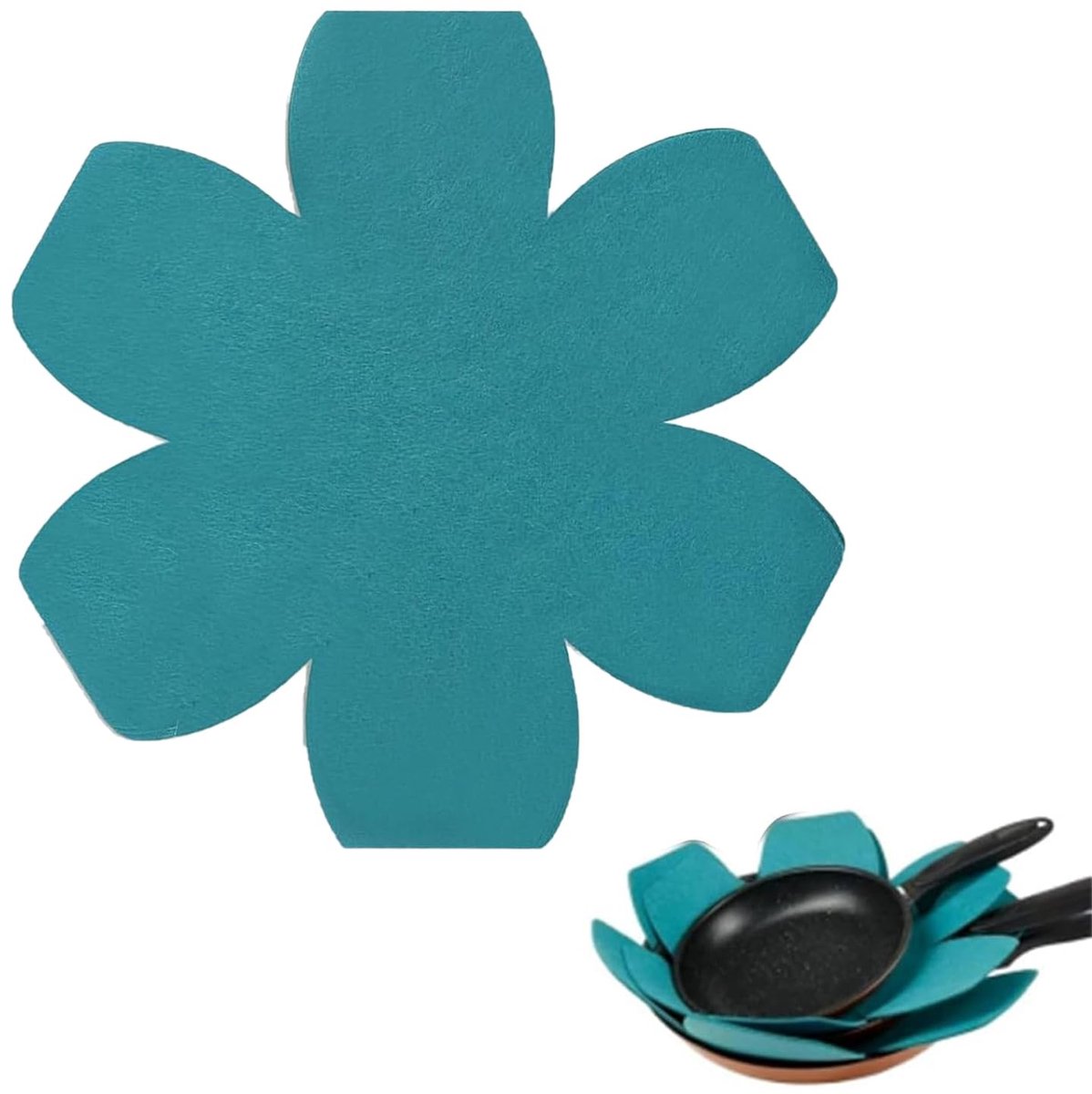 Dailygoods- Pannenbeschermer 5 stuks - Vilt - 38 cm - Stapelbescherming - Aanpasbare maat - Potbeschermer voor pannen/potten/schalen - Onderzetter