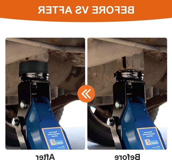 Dailygoody - Rubberen Krikpad - Universeel - Groef Voor Stabiliteit - 2-Delige Set - Ondersteuning Voor Auto's Tot 3 Ton - Veilig en Betrouwbaar — afbeelding 4