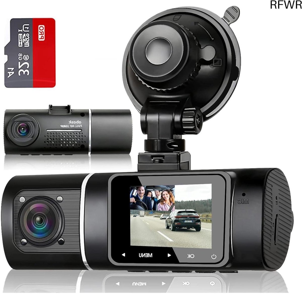 Auto Camera - Rijrecorder - Verkeersregistratie - Voor en Achter - 310 Graden - Zwart