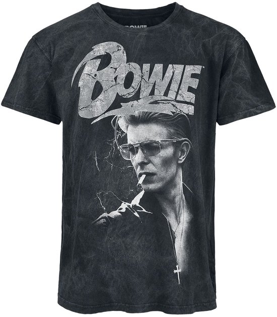 David Bowie Lightning Unisex T-shirt - zwart - XXL