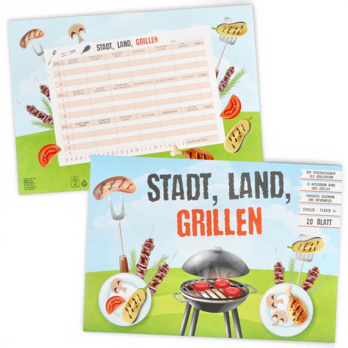 Dailygoods- Themablok creatief meemaakblok - 18 vragen - 20 vellen - 30 x 21 cm - voor reizen/feesten - hoogwaardige uitvoering - Spelblok