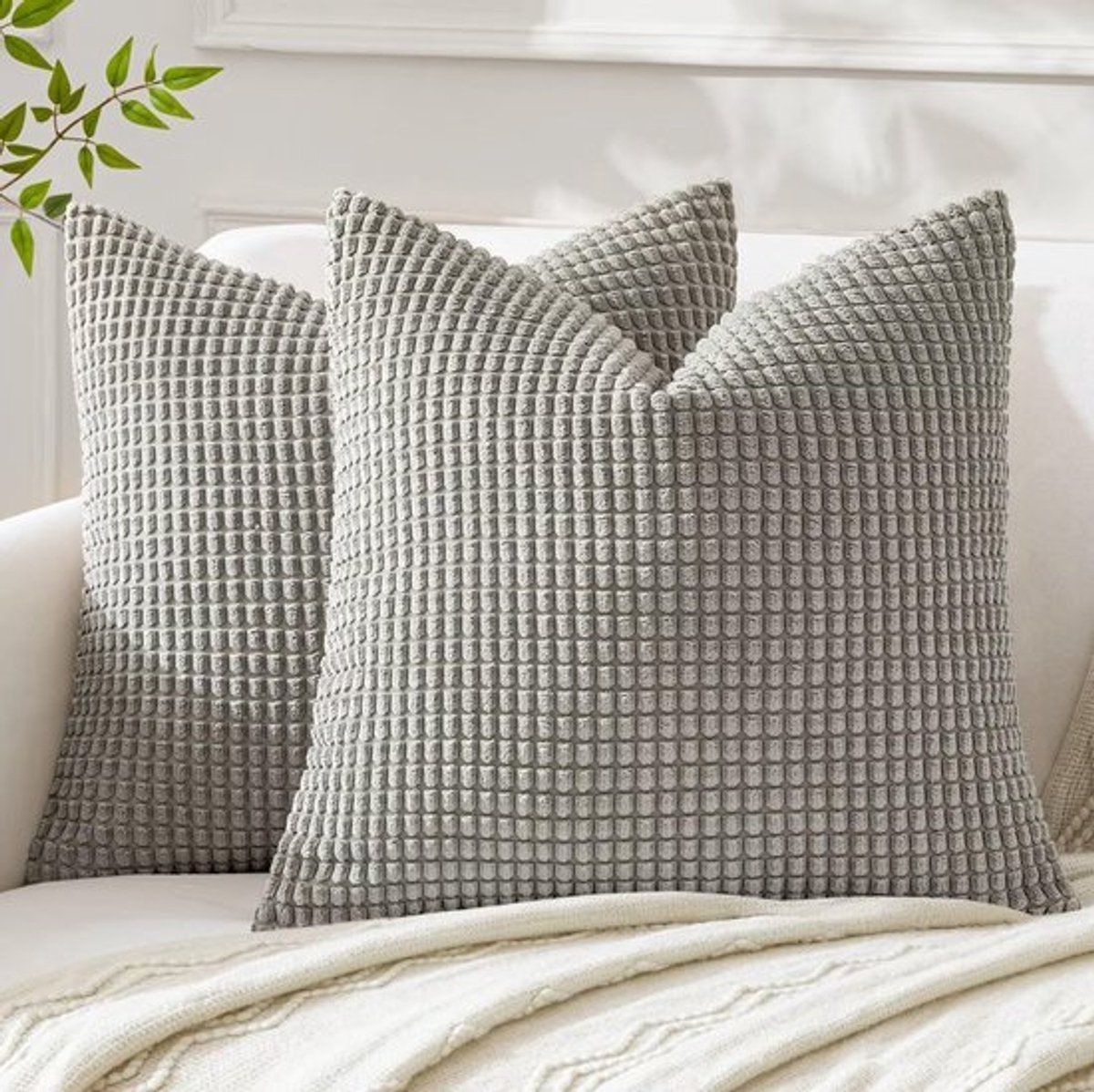 Dailygoody - Comfortabele Kussenslopen - Zachte Corduroy Kussenhoezen