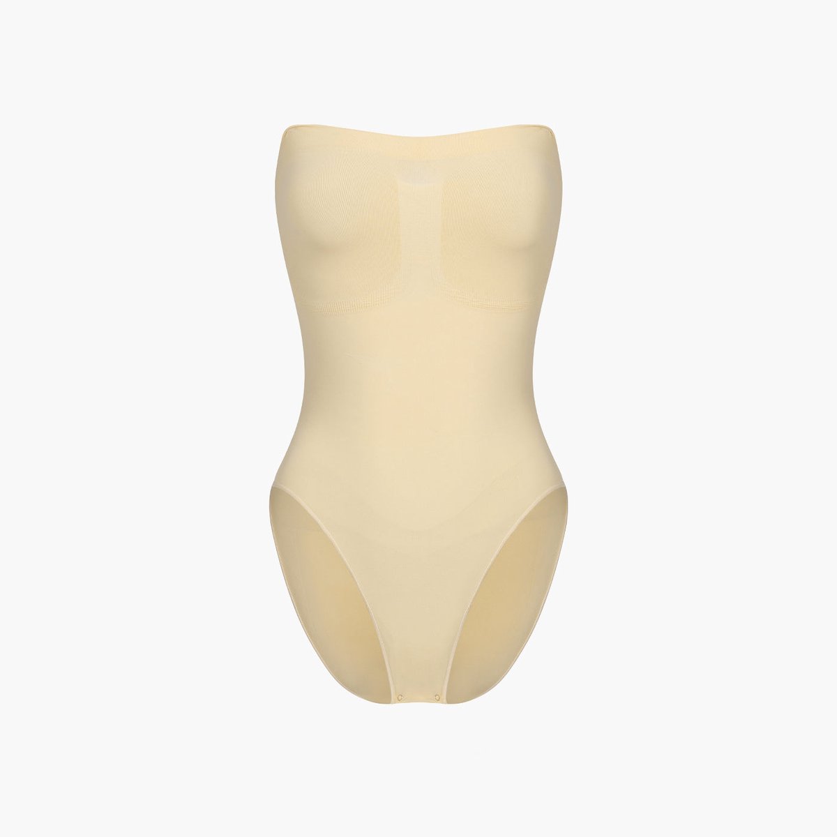 creamyfabrics Creamy Fabrics - Bodysuit Sculpting Shapewear Strapless - Met Slip - Ultra Zacht - Sculptend - Comfortabel - Havermout - 2XL