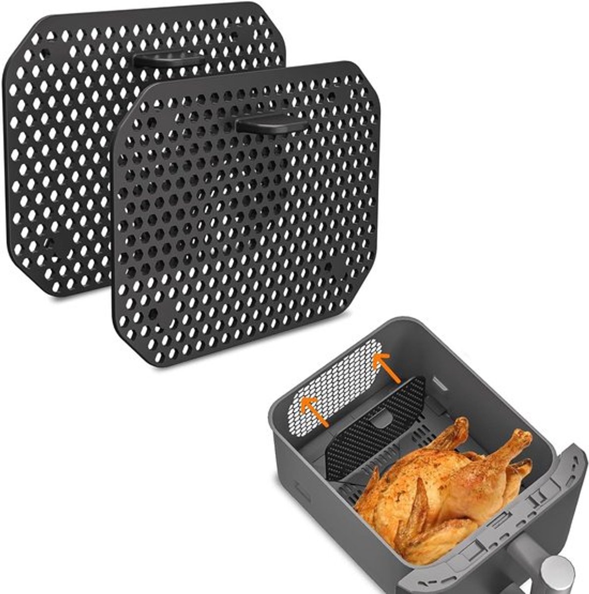 Allecto - Pack van 2 Silicone Splash Guards voor Ninja Airfryer