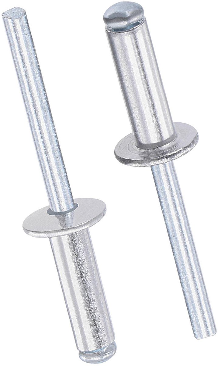 Dailygoods- Blindklinknagels 6 mm x 20 mm - Aluminium Popklinknagels - Corrosiebestendig - Voor Metalen Bevestiging - 25 Stuks - Lichtgewicht en Robuust - Popnagels