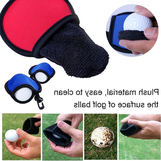 6-Pack Golfbal Reinigingszak - Waterdichte Pocket voor Droog Reinigen, Ideaal voor Golfaccessoires en Cadeaus voor Mannen en Vrouwen — afbeelding 2