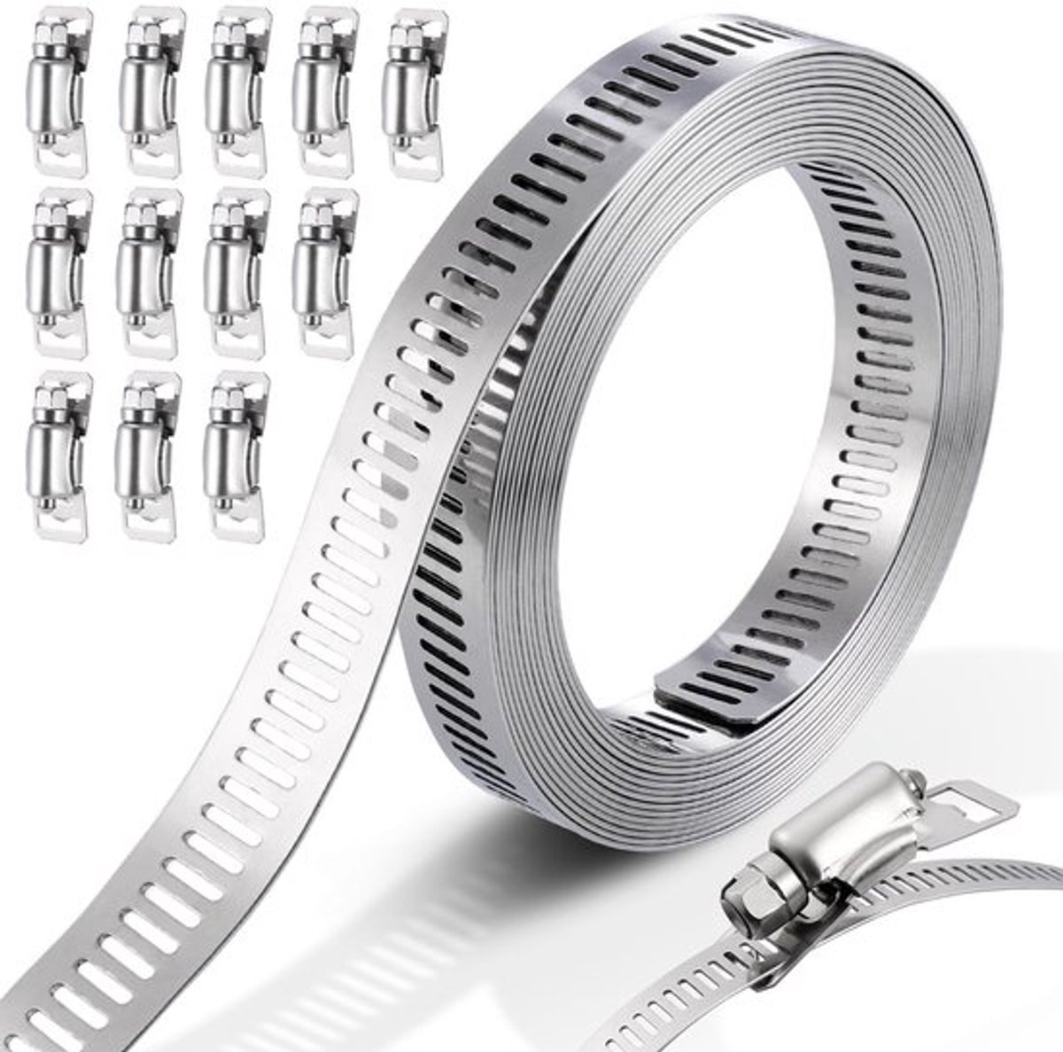 Dailygoody - Slangklem Kit - Diy Metalen Band - 3 Meter - Verstelbare