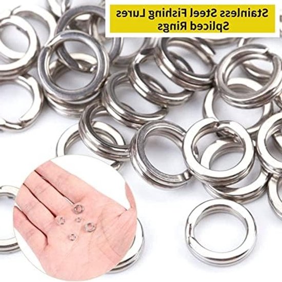 Solidchoice- Vismolen Heavy Duty - Splitringen - Roestvrij Staal - 200 Stuks - Corrosiebestendig - Efficiënte Montage van Solidchoice — afbeelding 2