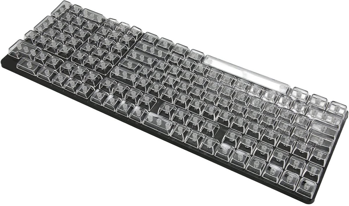 Dailygoods- Keycaps Transparant PC - Vervangende Toetsen - CBSA Hoogte - Ergonomisch Ontwerp - Slijtvast - Geschikt voor Mechanische Toetsenborden