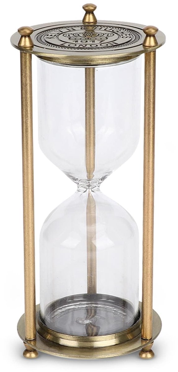 Dailygoods- Zandloper 15 Minuten - Metalen Frame - Handgeblazen Glas - Decoratieve Timer - Eenvoudige Installatie - Burn-out Voorkomen