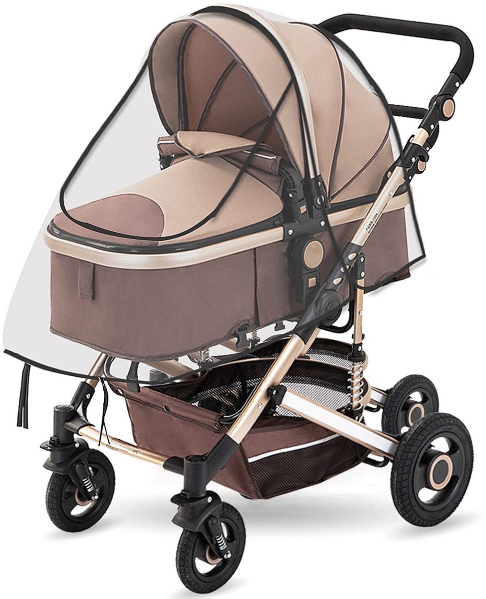Dailygoods- Regenhoes Universeel - Kinderwagen Hoes - Waterdichte Bescherming - EVA Materiaal - U-vormig Ontwerp - 90 x 32 cm - Kinderwagenhoes