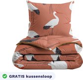 Zelesta Pure Kids Katoenen kinderdekbed zonder overtrek - Wasbaar dekbed - Met vaste overtrek - Terra Crane - 140x200cm